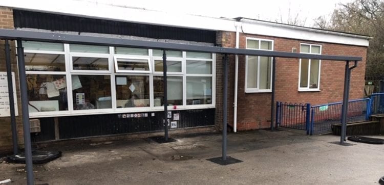 Playground shelter we made for Rubery Nursery School