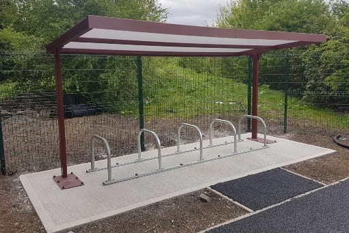 Cycle shelter we installed at Thameside Primary School