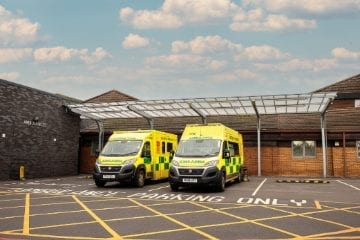 Healthcare canopy we installed at Countess of Chester