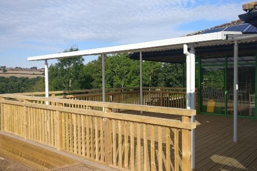 Shelter we designed for Severn Valley Visitors Centre