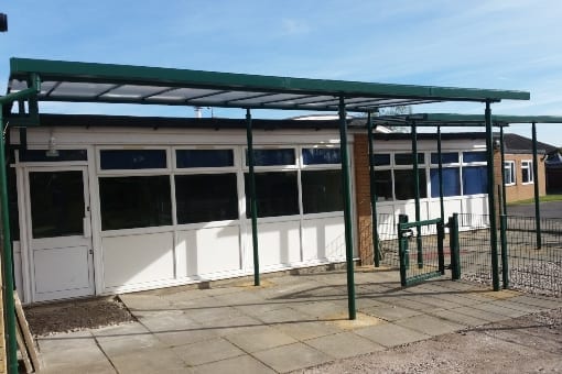 Straight Roof Shelter fitted at John Fielding School