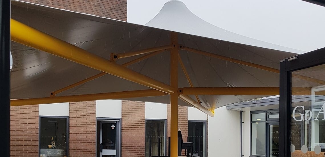 Fabric canopy we made for Reaseheath College