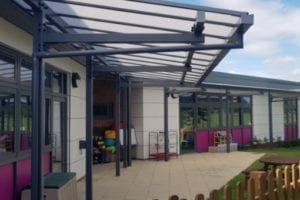 Canopy we installed at Roman Way School