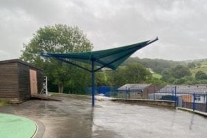 Canopy we made for Wood Bank Special School