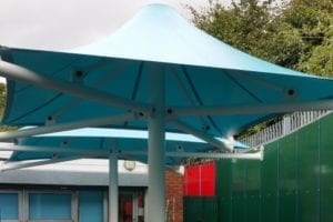 Canopy fitted at Ryders Green School