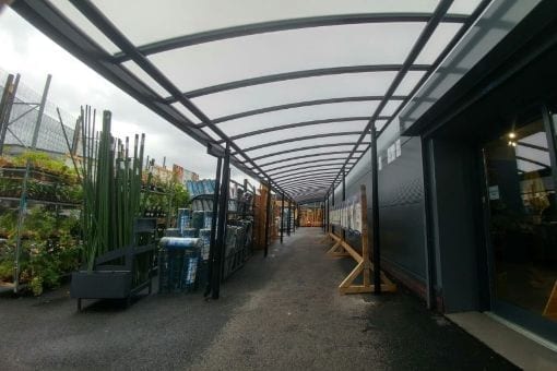 Canopy we fitted at Taskers Garden Centre