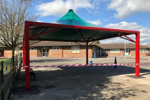 Playground canopy we designed for Kingsnorth Primary School