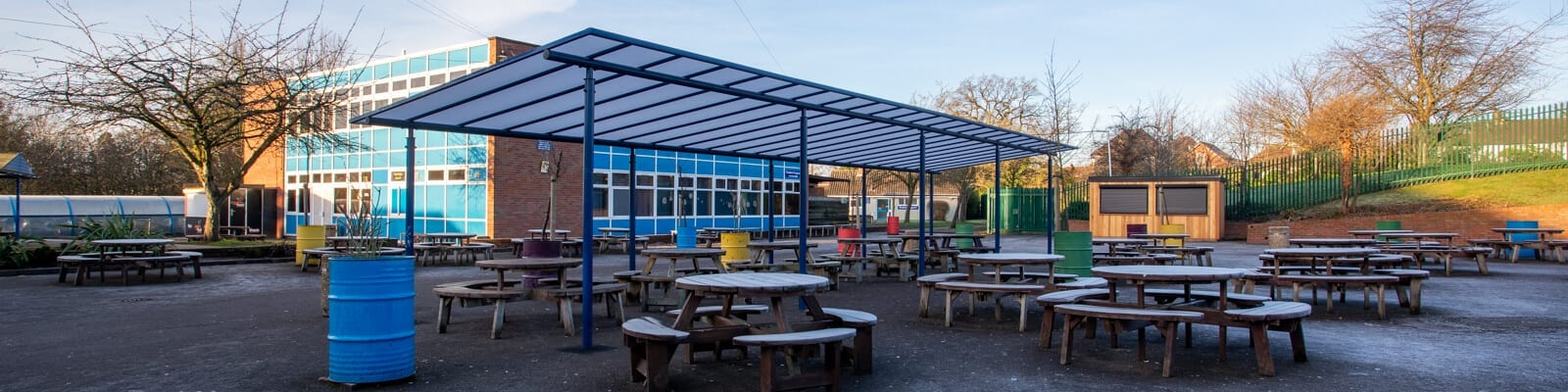 Dining Shelter we designed for Meole Brace School