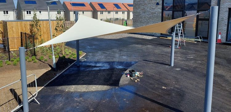 Shade Sail at Winchburgh School in Winchburgh