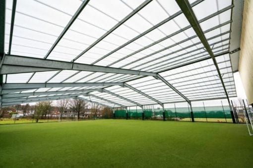 Covered MUGA we installed at The Brier School