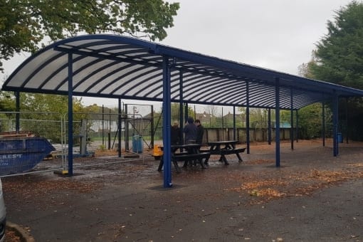 Shelter we designed for Warlingham School