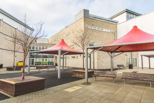 Tepees we installed at Wright Robinson College