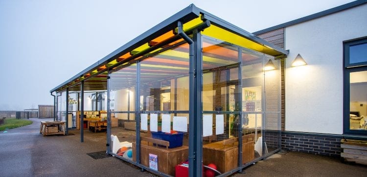 Playground canopy we installed at Monksmoor Park Primary School