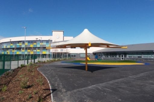 Canopy we designed for Holywell Learning Campus