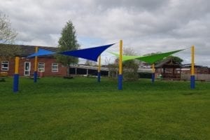 Sails we installed at Wistaston Church Lane