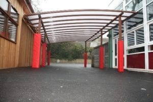 Canopy fitted at St Bartholmews School