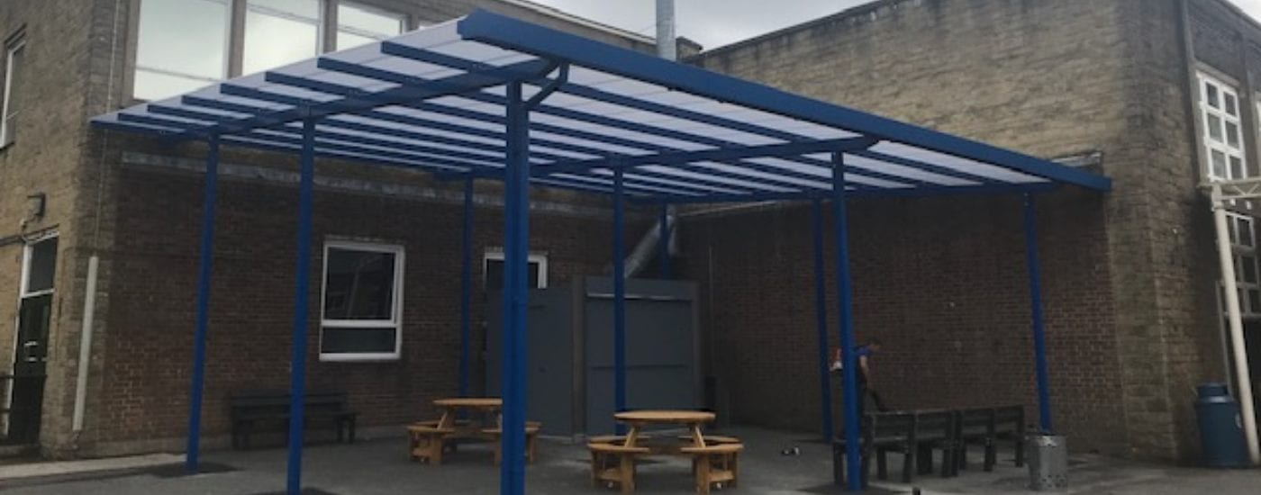 Shelter we fitted at Saddleworth School