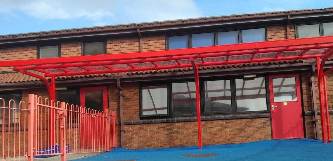 Shelter we made for Milking Bank Primary School