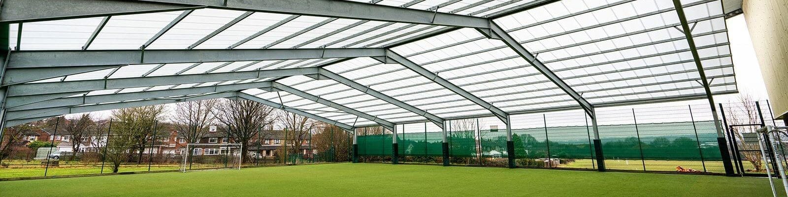 Covered MUGA we installed at The Brier School