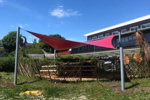 Sail shade we designed for Wilkinson Primary School