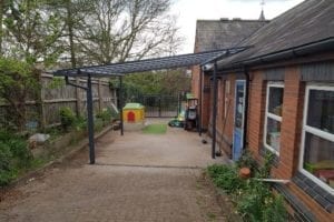 Shelter we fitted at Kilby Pre School