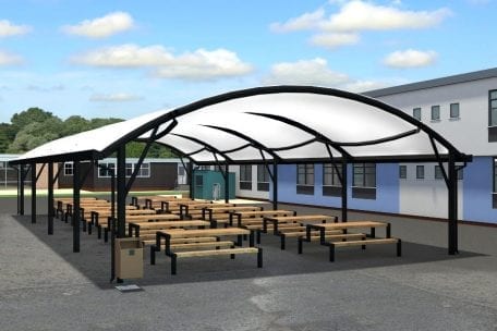 Curved Fabric Roof Canopy Maxima Plaza